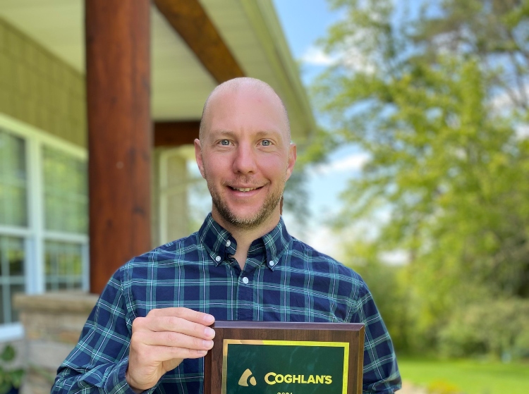 TIM ATKINSON IS NAMED COGHLAN’S 2021 SALES REP OF THE YEAR.