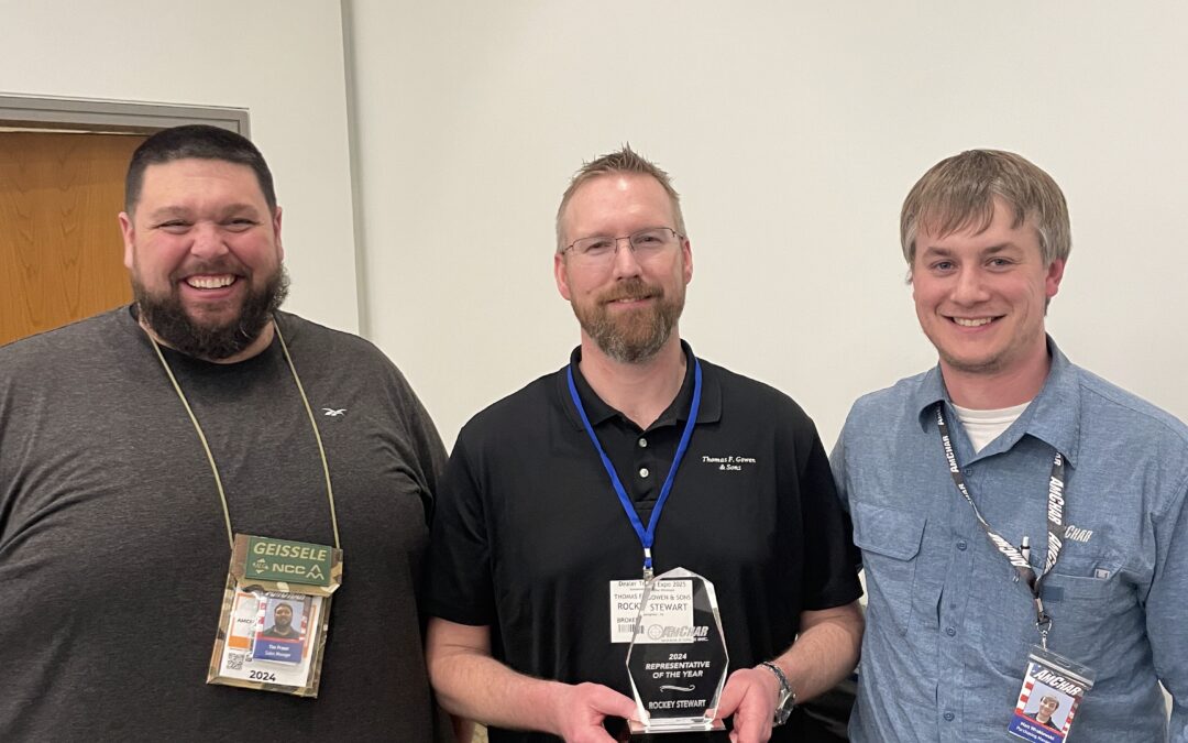ROCKY STEWART IS AWARDED “REP OF THE YEAR” AT THE 2024 AMCHAR DEALER SHOW